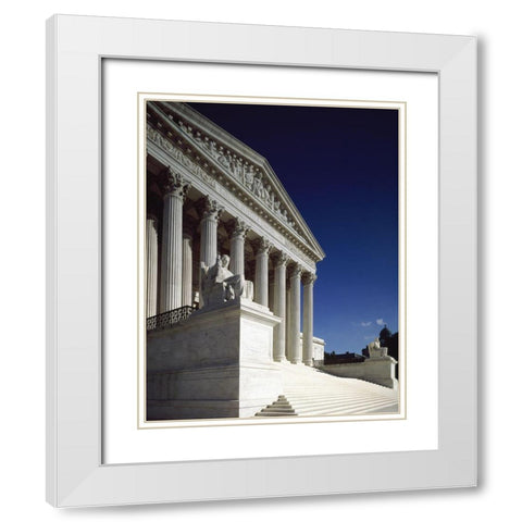 U.S. Supreme Court building, Washington, D.C. White Modern Wood Framed Art Print with Double Matting by Highmith, Carol