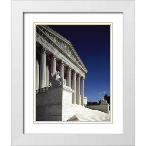 U.S. Supreme Court building, Washington, D.C. White Modern Wood Framed Art Print with Double Matting by Highmith, Carol