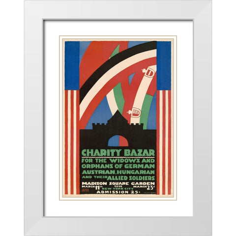 Charity Bazaar for Widows and Orphans, 1916 White Modern Wood Framed Art Print with Double Matting by Reiss, Winold