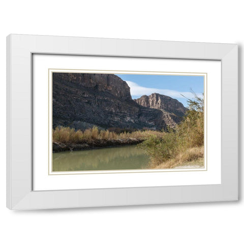 The Rio Grande River in Big Bend National Park, TX White Modern Wood Framed Art Print with Double Matting by Highmith, Carol