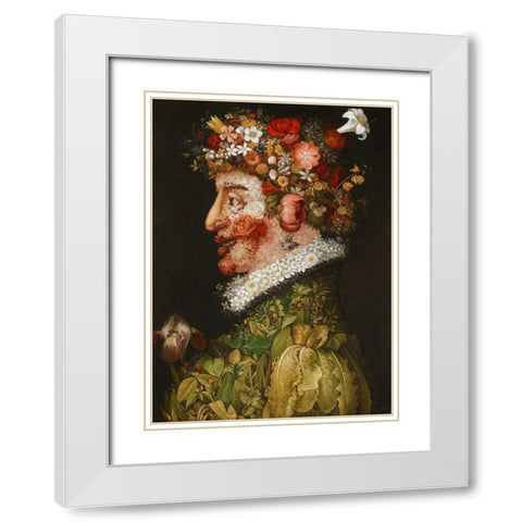 Spring White Modern Wood Framed Art Print with Double Matting by Arcimboldo, Giuseppe