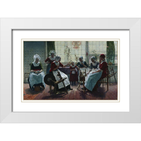 The Ghost Story White Modern Wood Framed Art Print with Double Matting by McEwen, Walter