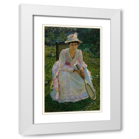 Mary Holland Bacher White Modern Wood Framed Art Print with Double Matting by Bacher, Otto H