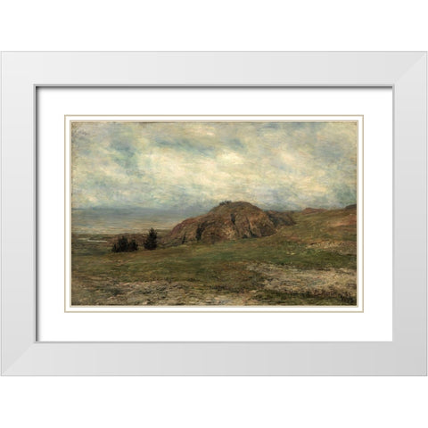 Wild Coast Newport White Modern Wood Framed Art Print with Double Matting by Martin, Homer Dodge