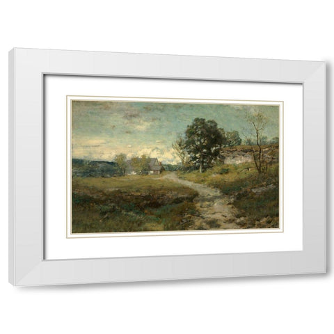Arkville Landscape White Modern Wood Framed Art Print with Double Matting by Wyant, Alexander H
