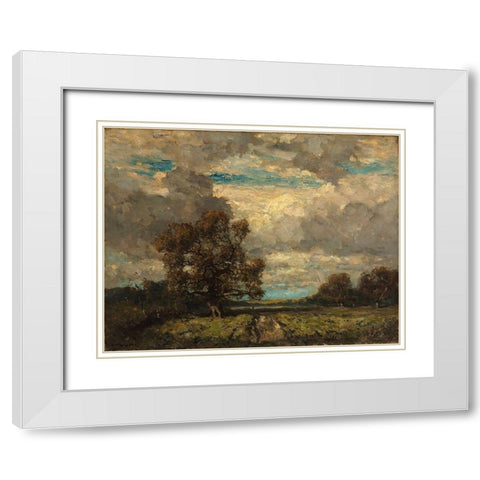 The Lone Sentinel White Modern Wood Framed Art Print with Double Matting by Ranger, Henry Ward