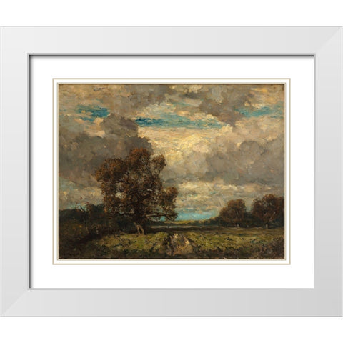 The Lone Sentinel White Modern Wood Framed Art Print with Double Matting by Ranger, Henry Ward