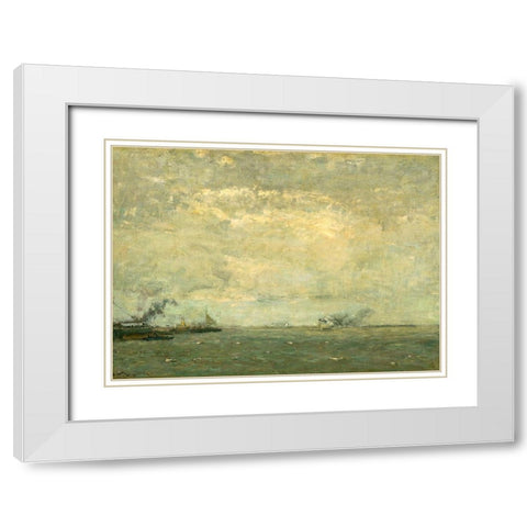 The Dutchman White Modern Wood Framed Art Print with Double Matting by Gottwald, Frederick