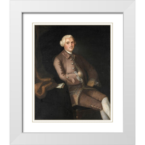 John Browne White Modern Wood Framed Art Print with Double Matting by Blackburn, Joseph