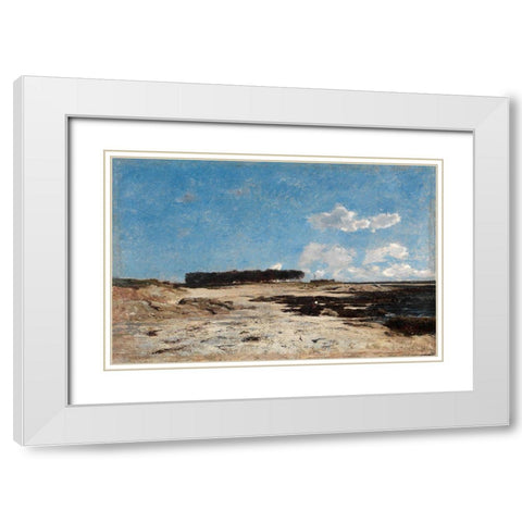 Pointe de Cabellou Brittany White Modern Wood Framed Art Print with Double Matting by Picknell, William L.