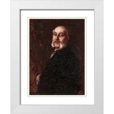 Samuel W Rowse White Modern Wood Framed Art Print with Double Matting by Johnson, Eastman