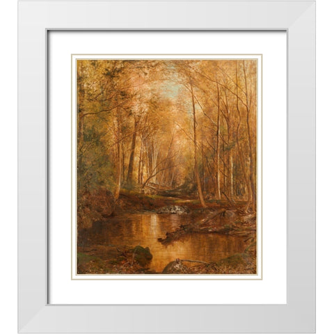 Autumn in the Catskills White Modern Wood Framed Art Print with Double Matting by McEntee, Jervis