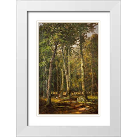 A Summer Afternoon White Modern Wood Framed Art Print with Double Matting by Smith, R Way