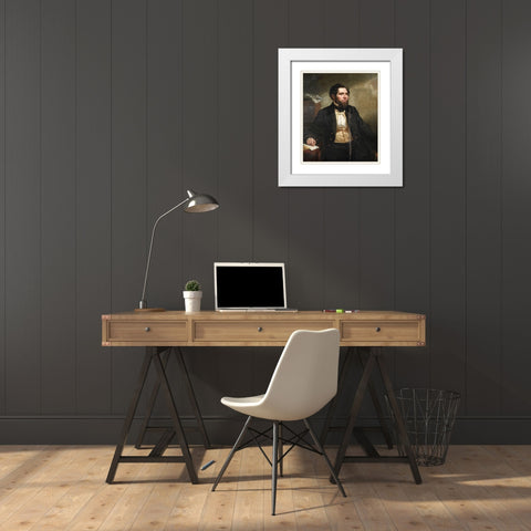 Frederic W Lincoln Jr White Modern Wood Framed Art Print with Double Matting by Young, James Harvey