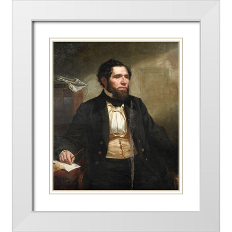 Frederic W Lincoln Jr White Modern Wood Framed Art Print with Double Matting by Young, James Harvey