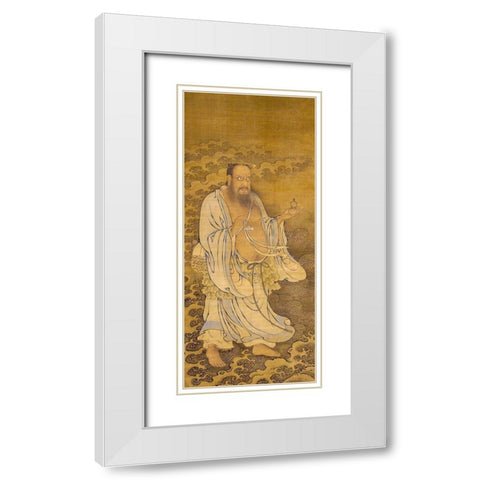 Zhongli Quan Crossing the Ocean White Modern Wood Framed Art Print with Double Matting by Qi, Zhao
