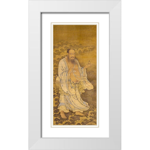 Zhongli Quan Crossing the Ocean White Modern Wood Framed Art Print with Double Matting by Qi, Zhao