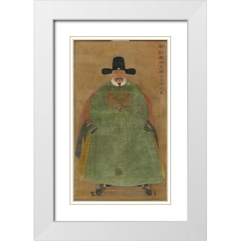 Han Yige White Modern Wood Framed Art Print with Double Matting by dynasty, China Ming