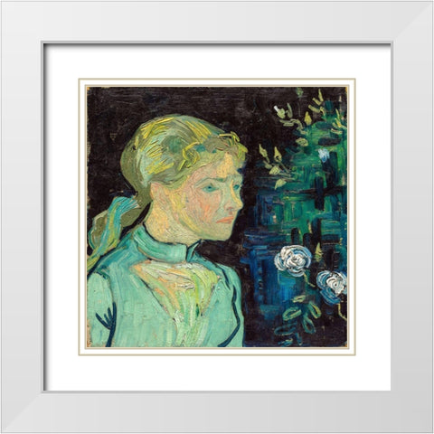 Adeline Ravoux White Modern Wood Framed Art Print with Double Matting by Gogh, Vincent van