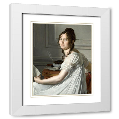 Sophie Crouzet White Modern Wood Framed Art Print with Double Matting by Hersent, Louis