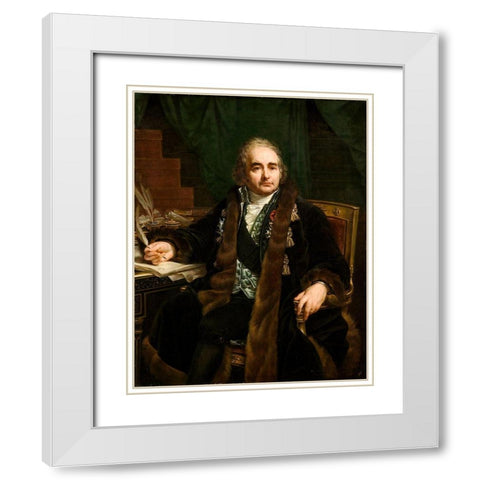 Portrait of Count Jean-Antoine Chaptal White Modern Wood Framed Art Print with Double Matting by Gros, Antoine-Jean