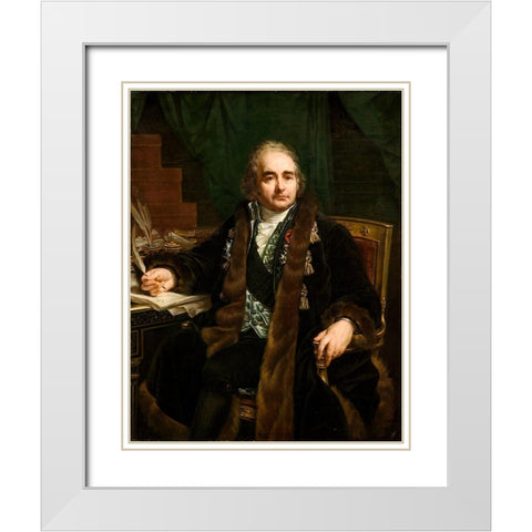 Portrait of Count Jean-Antoine Chaptal White Modern Wood Framed Art Print with Double Matting by Gros, Antoine-Jean