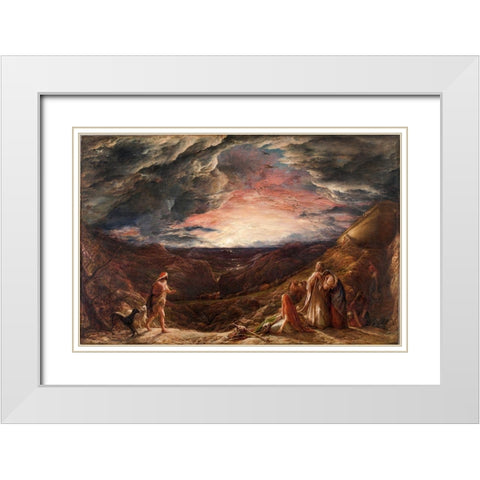 Noah, The Eve of the Deluge White Modern Wood Framed Art Print with Double Matting by Linnell, John
