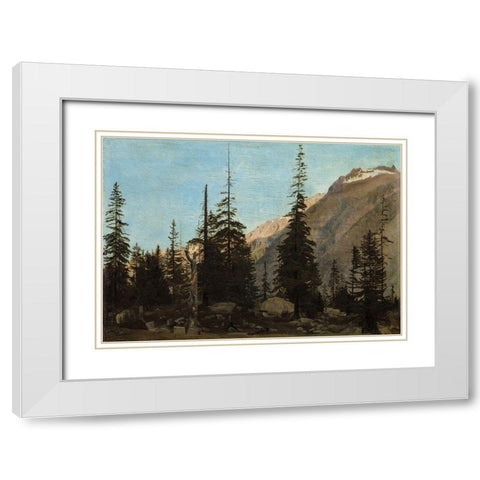 Alpine Landscape, The Handegg, Switzerland White Modern Wood Framed Art Print with Double Matting by Gerome, Jean-Leon