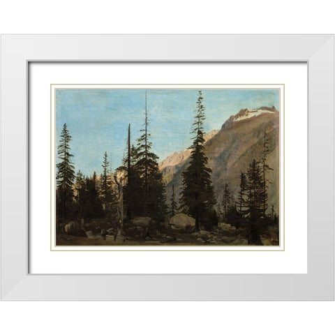Alpine Landscape, The Handegg, Switzerland White Modern Wood Framed Art Print with Double Matting by Gerome, Jean-Leon