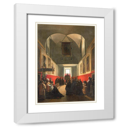 Homage to a Bishop White Modern Wood Framed Art Print with Double Matting by Granet, Francois Marius