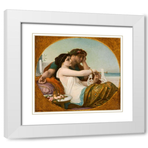Algae and Boniface White Modern Wood Framed Art Print with Double Matting by Cabanel, Alexandre