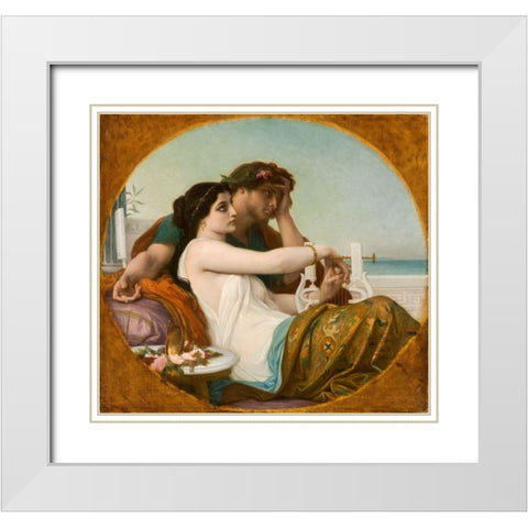 Algae and Boniface White Modern Wood Framed Art Print with Double Matting by Cabanel, Alexandre