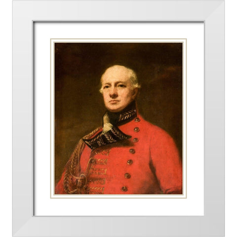 Lieutenant General Duncan Campbell White Modern Wood Framed Art Print with Double Matting by Raeburn, Henry
