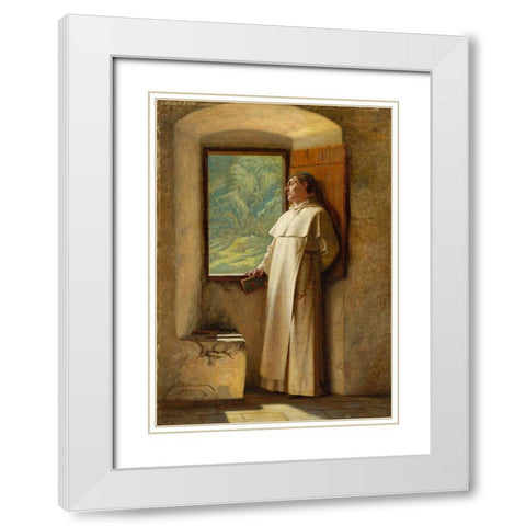The Sunlight White Modern Wood Framed Art Print with Double Matting by Cederstrom, Ture Nikolaus