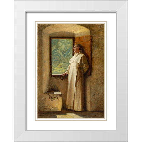 The Sunlight White Modern Wood Framed Art Print with Double Matting by Cederstrom, Ture Nikolaus