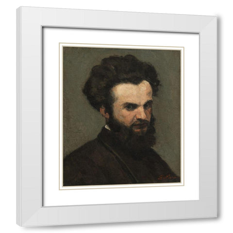 Self-Portrait White Modern Wood Framed Art Print with Double Matting by Guillaumin, Armand