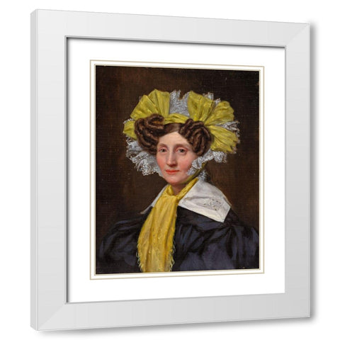 Mrs. Pearson White Modern Wood Framed Art Print with Double Matting by Wonder, Pieter Christoffel