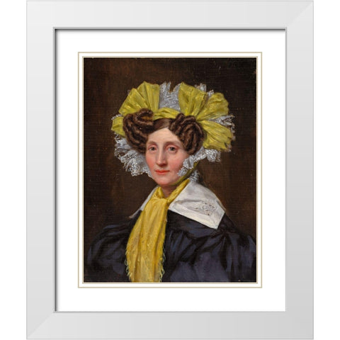 Mrs. Pearson White Modern Wood Framed Art Print with Double Matting by Wonder, Pieter Christoffel