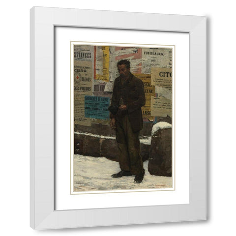 The Veteran White Modern Wood Framed Art Print with Double Matting by Firmin-Girard, Marie-Francois