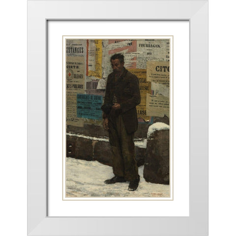 The Veteran White Modern Wood Framed Art Print with Double Matting by Firmin-Girard, Marie-Francois
