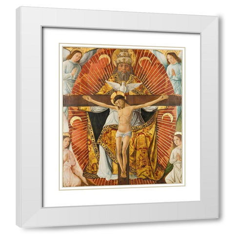 The Trinity White Modern Wood Framed Art Print with Double Matting by Girardin, Laurent