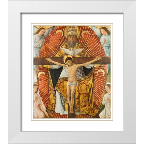 The Trinity White Modern Wood Framed Art Print with Double Matting by Girardin, Laurent