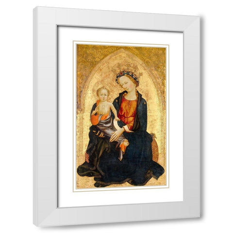 Madonna and Child White Modern Wood Framed Art Print with Double Matting by Starnina, Gherardo