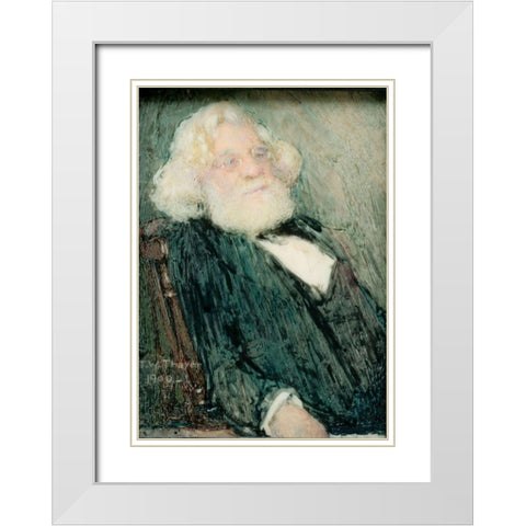 Parke Godwin 1900 White Modern Wood Framed Art Print with Double Matting by Thayer, Theodora W.