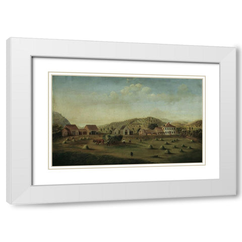 Leete Farm, West Claremont, New Hampshire White Modern Wood Framed Art Print with Double Matting by Alexander, Francis
