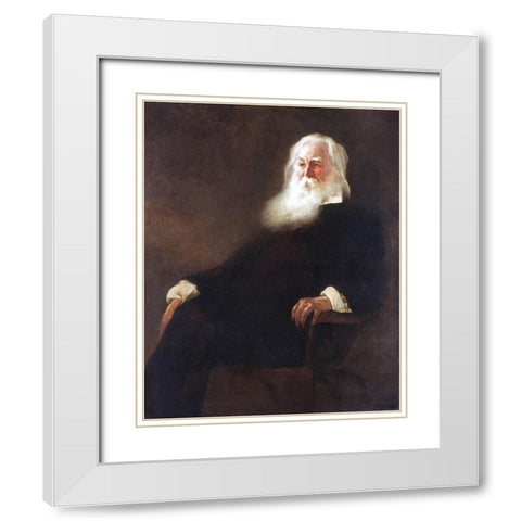 Walt Whitman White Modern Wood Framed Art Print with Double Matting by Alexander, John White