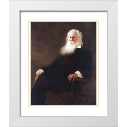 Walt Whitman White Modern Wood Framed Art Print with Double Matting by Alexander, John White
