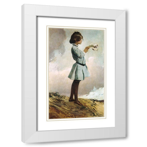 Geraldine Russell White Modern Wood Framed Art Print with Double Matting by Alexander, John White