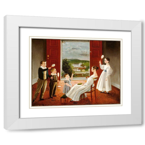 The Children of Nathan Starr White Modern Wood Framed Art Print with Double Matting by Andrews, Ambrose