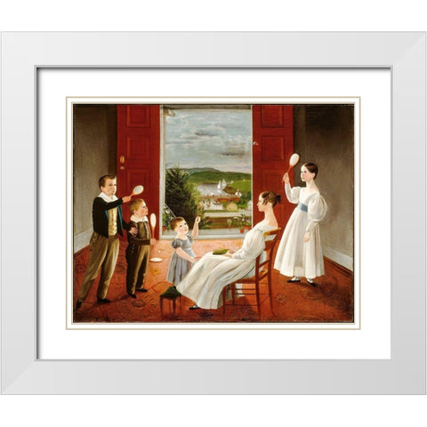 The Children of Nathan Starr White Modern Wood Framed Art Print with Double Matting by Andrews, Ambrose